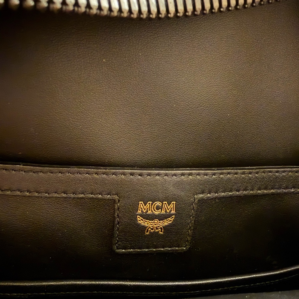 MCM Red and Black Logo Backpack - Picture 6 of 11